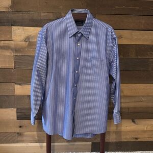 Club Room Men's Easy Traveller Long Sleeve Shirt Size XL 17 1/2 -32/33